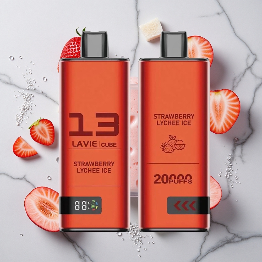Lavie Cube 20000 Caladas Fresa Lichi Hielo Vape Desechable 28ML vape wholesale España