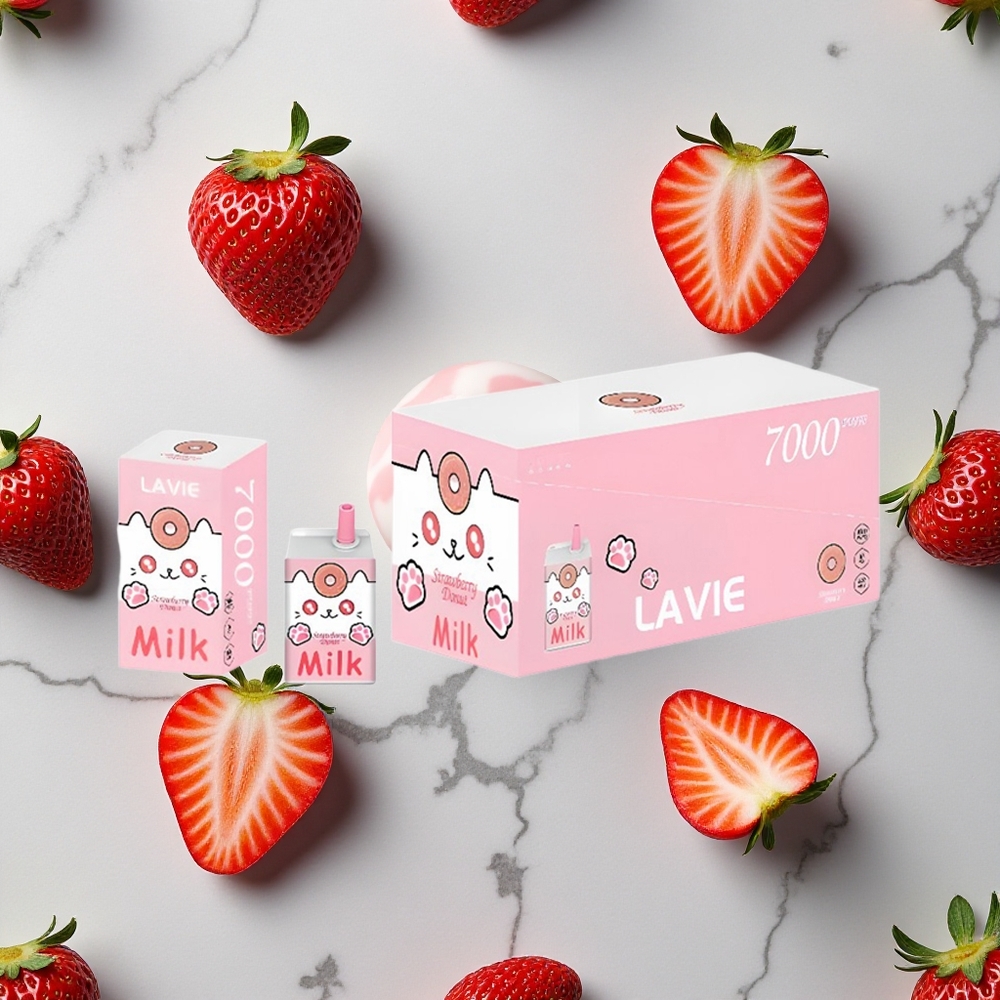 LAVIE Milk 7000 Caladas Donut de Fresa 16ML Recargable Tipo C vape wholesale España