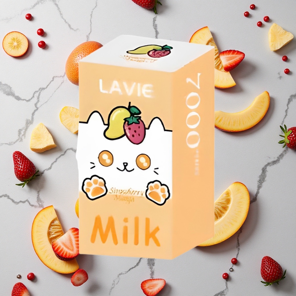LAVIE Milk 7000 Caladas Fresa Mango 16ML Recargable Tipo C vape wholesale España