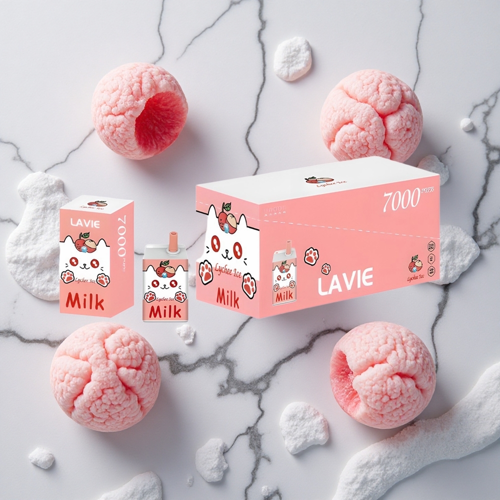 LAVIE Milk 7000 Caladas Vape Desechable Lichi Hielo 16ML Tipo C Recargable vape wholesale España