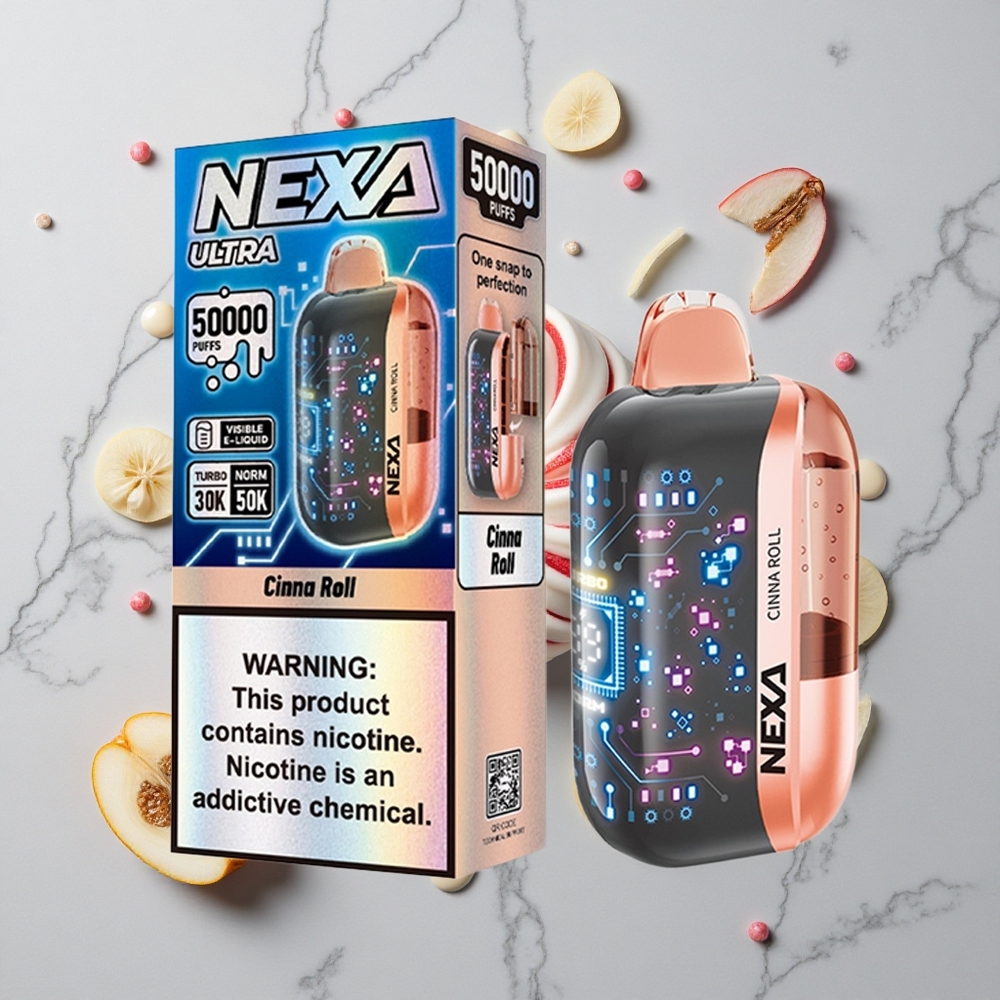 NEXA Ultra 50K Vape Desechable Cinna Roll 20ml Capacidad Precargada 50000 Caladas vape wholesale España
