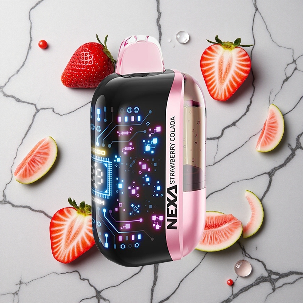 NEXA Ultra 50K Vape Desechable Fresa Colada 20ml Capacidad Precargada 800mah Batería vape wholesale España