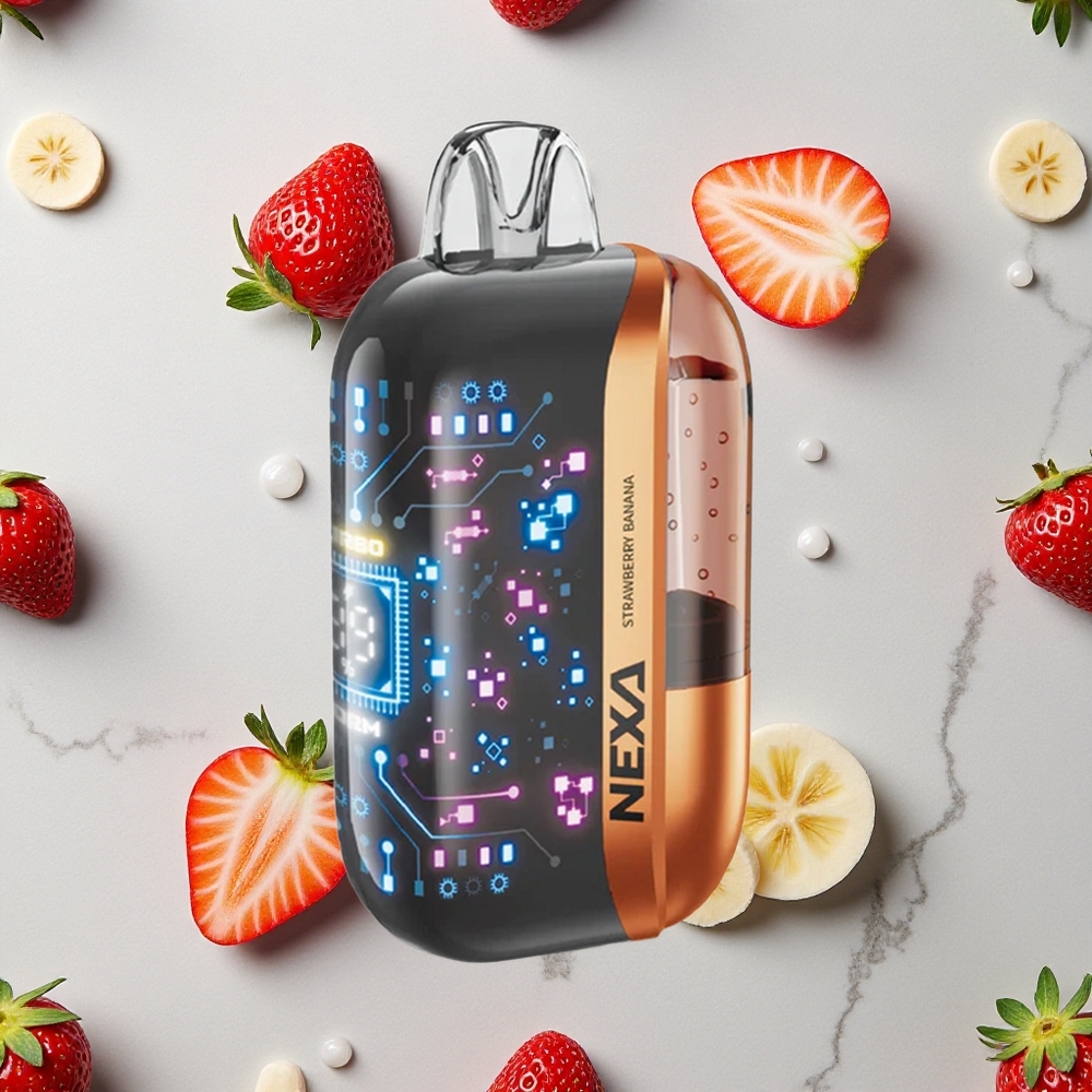 NEXA Ultra 50K Vape Desechable Fresa Plátano 20ml Capacidad Precargada 800mah Batería vape wholesale España