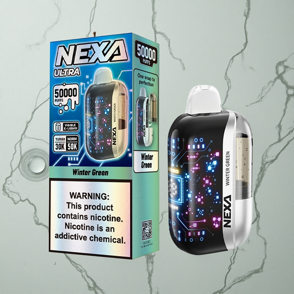 NEXA Ultra 50K Vape Desechable Verde Invierno 20ml Capacidad Precargada 800mah Batería vape wholesale España