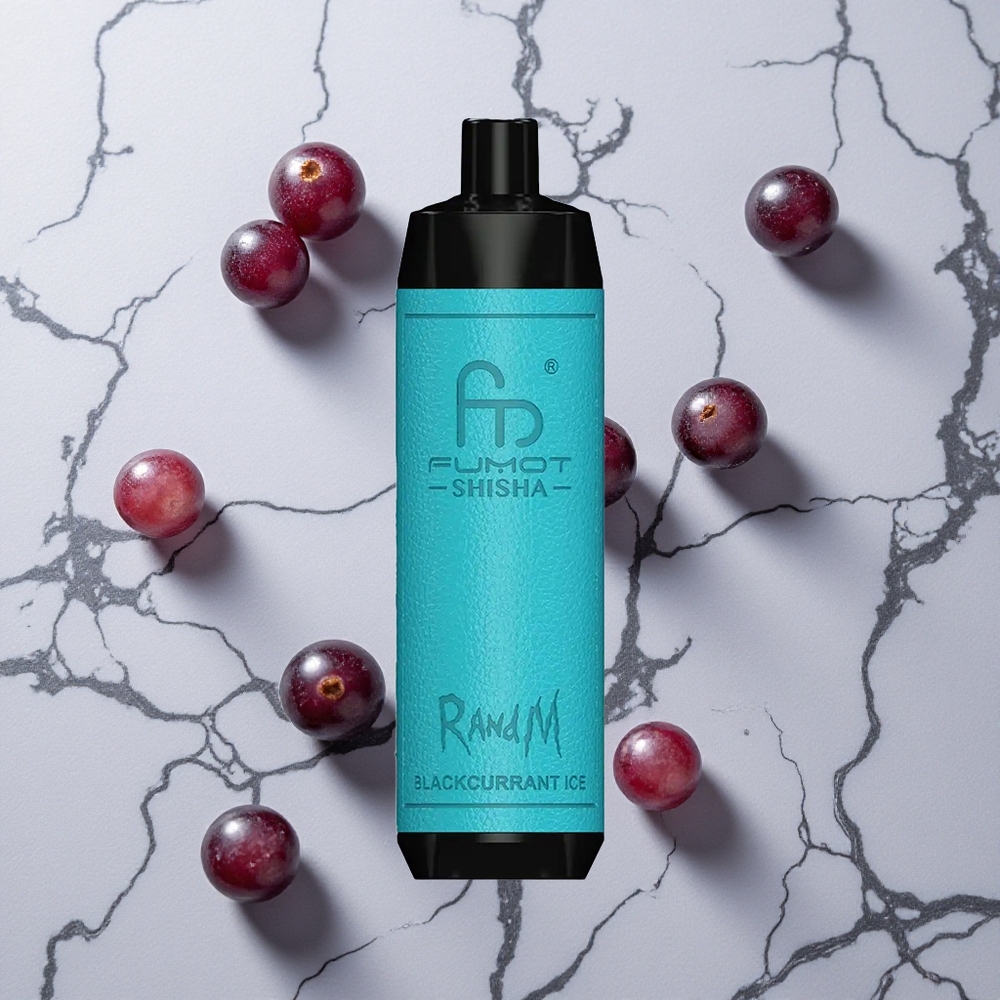 RandM Fumot Shisha 10000 Caladas Blackcurrant Ice 18ml Recargable Tipo-C vape wholesale España