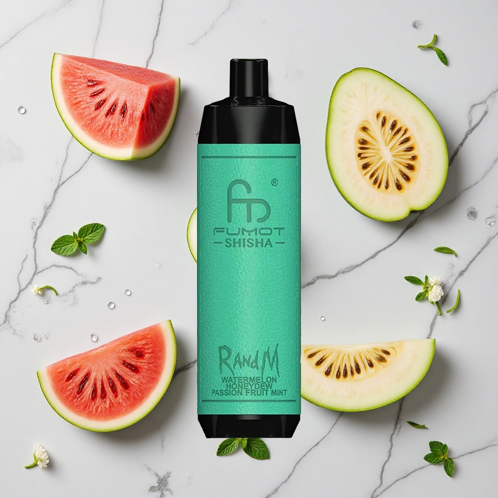 RandM Fumot Shisha 10000 Caladas Sandía Melón Verde Fruta de la Pasión Menta 18ml e-líquido vape wholesale España