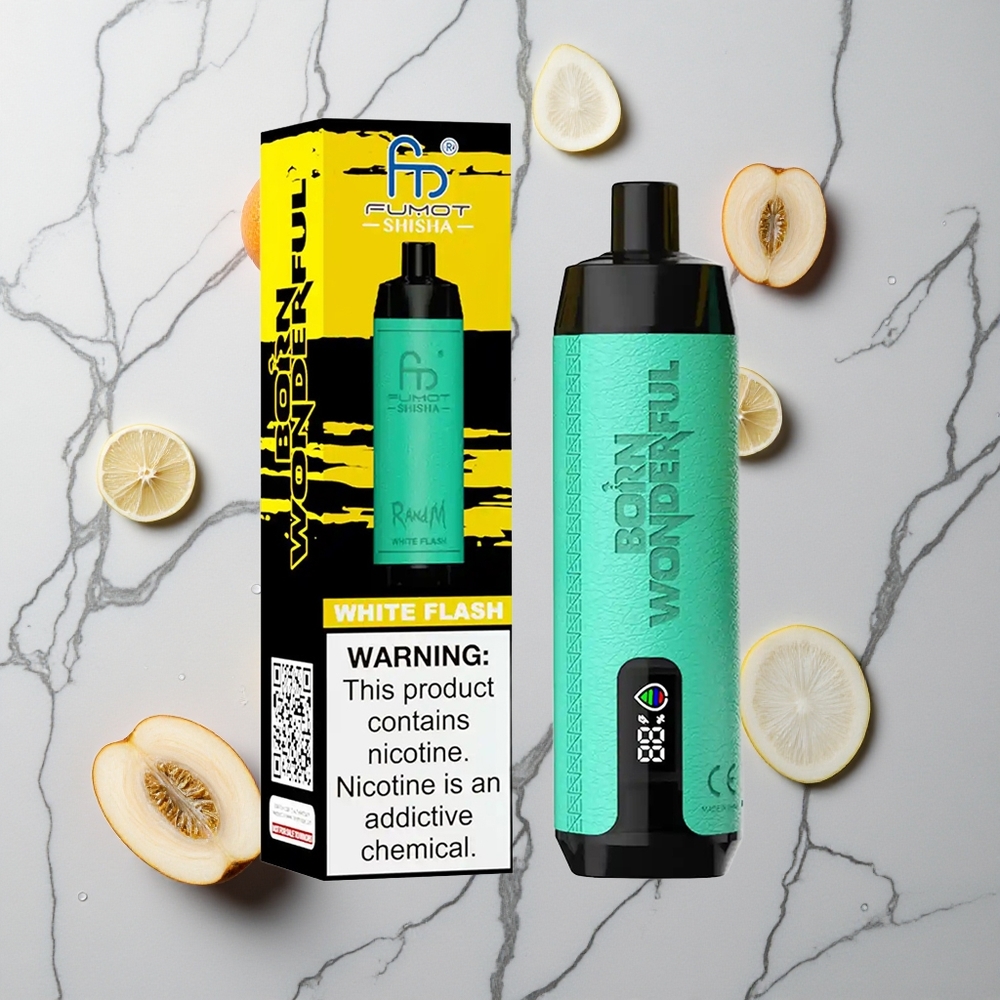 RandM Fumot Shisha 10000 Caladas Vape Desechable Flash Blanco 18ml vape wholesale España