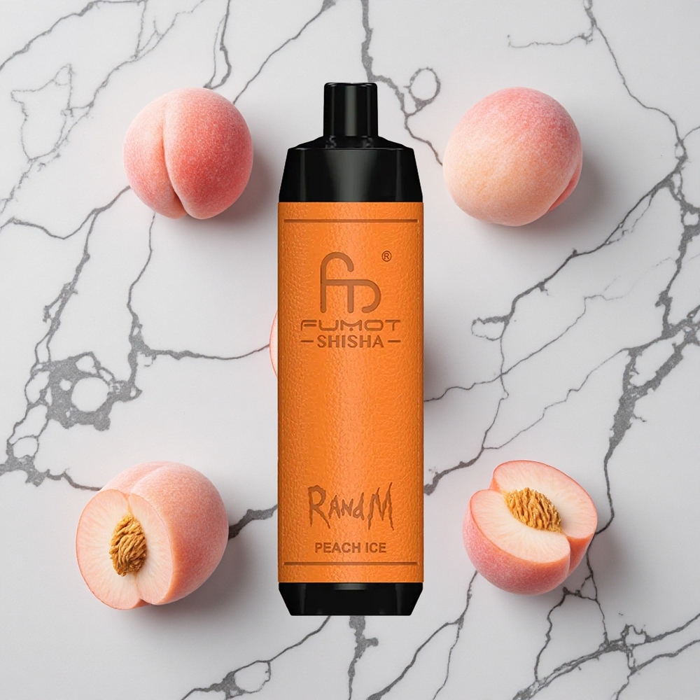 RandM Fumot Shisha 10000 Caladas Vape Desechable Melocotón Hielo 18ml vape wholesale España