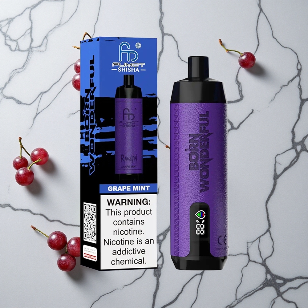 RandM Fumot Shisha 10000 Caladas Vape Desechable Uva Menta 18ml vape wholesale España