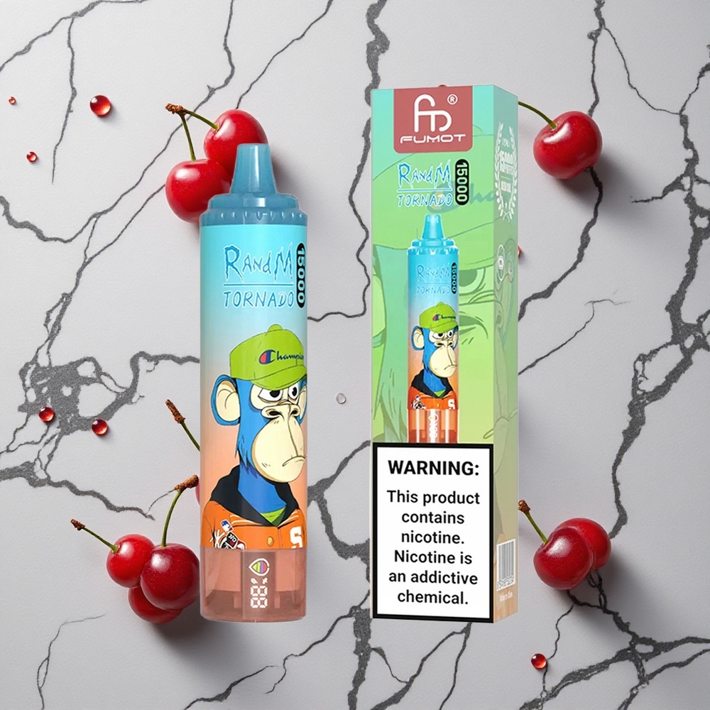 RandM Fumot Tornado 15000 Caladas Cherry Cola Dispositivo Vape Desechable con Pantalla LCD y Tipo-C Recargable vape wholesale España