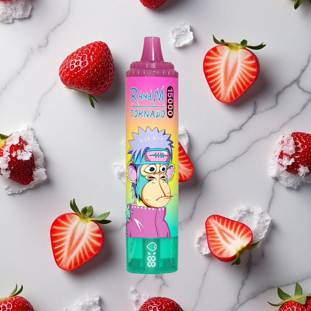 RandM Fumot Tornado 15000 Caladas Fresa Hielo Pantalla LCD vape wholesale España