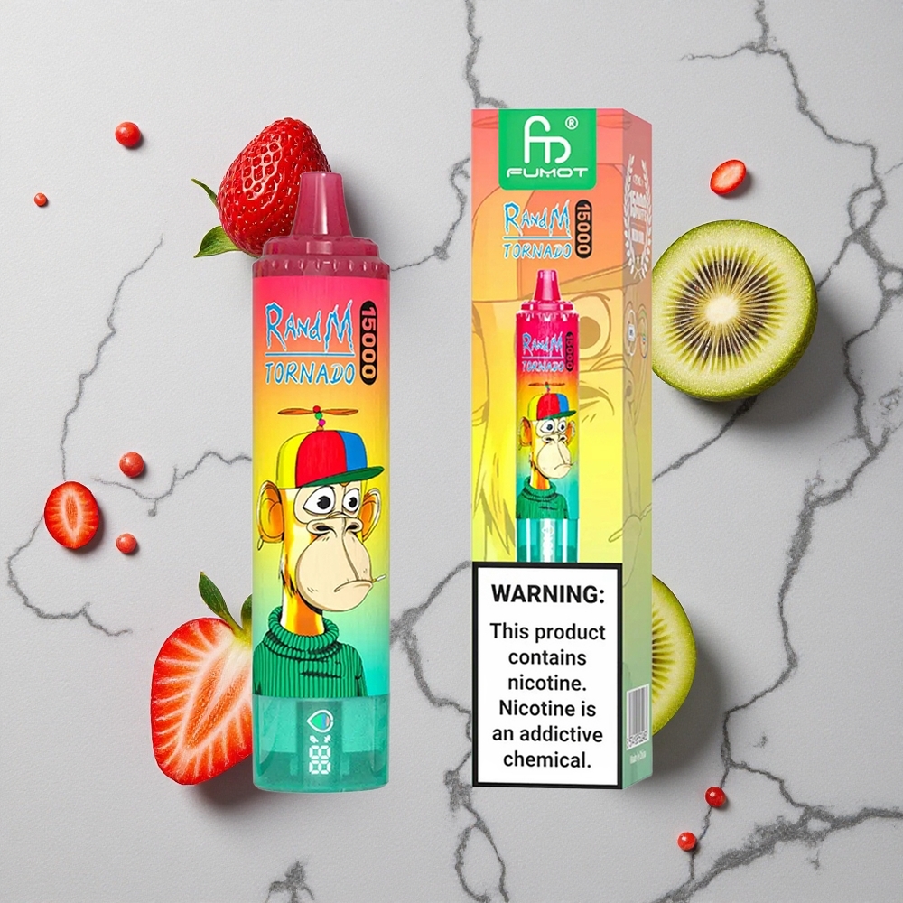 RandM Fumot Tornado 15000 Caladas Fresa Kiwi Pantalla LCD vape wholesale España