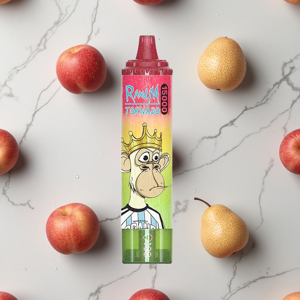 RandM Fumot Tornado 15000 Caladas Manzana Melocotón Pera 25ml LCD vape wholesale España