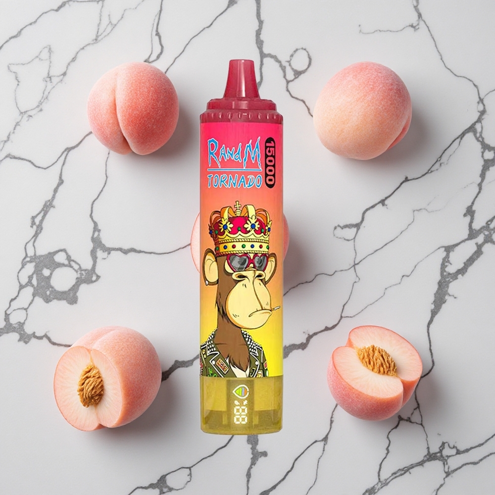 RandM Fumot Tornado 15000 Caladas Melocotón Hielo 25ml Pantalla LCD vape wholesale España