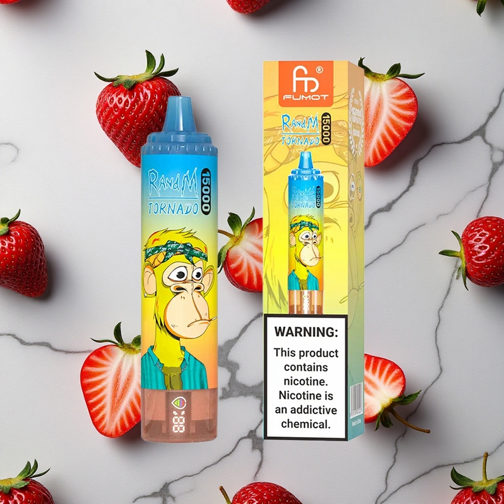 RandM Fumot Tornado 15000 Caladas Vape Desechable Fresa 25ml LCD vape wholesale España