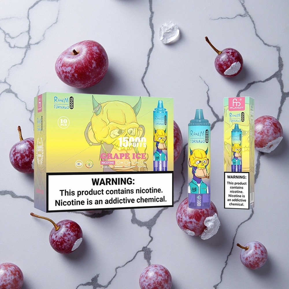 RandM Fumot Tornado 15000 Caladas Vape Hielo Uva Pantalla LCD vape wholesale España