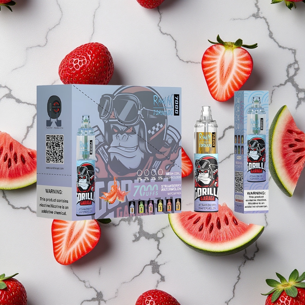 RandM Fumot Tornado 7000 Caladas Fresa Sandía 14ML E-líquido vape wholesale España