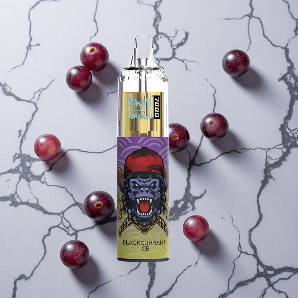 RandM Fumot Tornado 7000 Caladas Grosella Negra Hielo 14ML E-líquido vape wholesale España