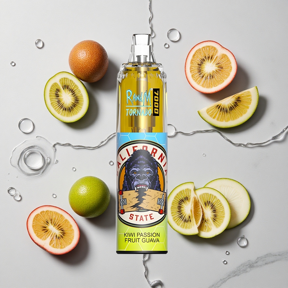 RandM Fumot Tornado 7000 Caladas Kiwi Maracuyá Guayaba 14 ML E-líquido vape wholesale España