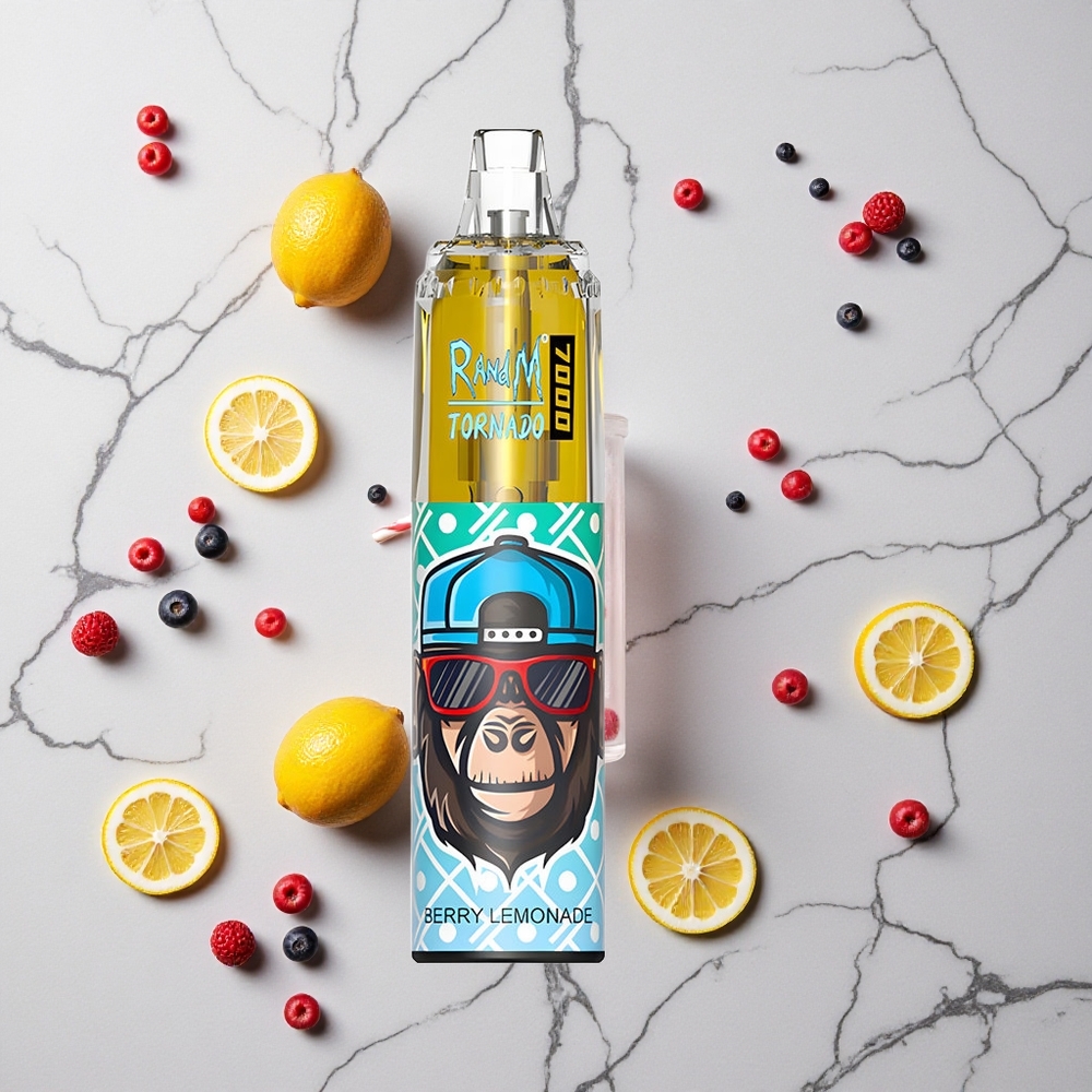 RandM Fumot Tornado 7000 Caladas Limonada de Frutos Rojos Tipo-C RGB Light vape wholesale España