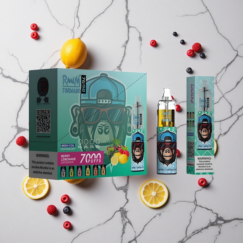 RandM Fumot Tornado 7000 Caladas Limonada de Frutos Rojos Tipo-C RGB Light vape wholesale España