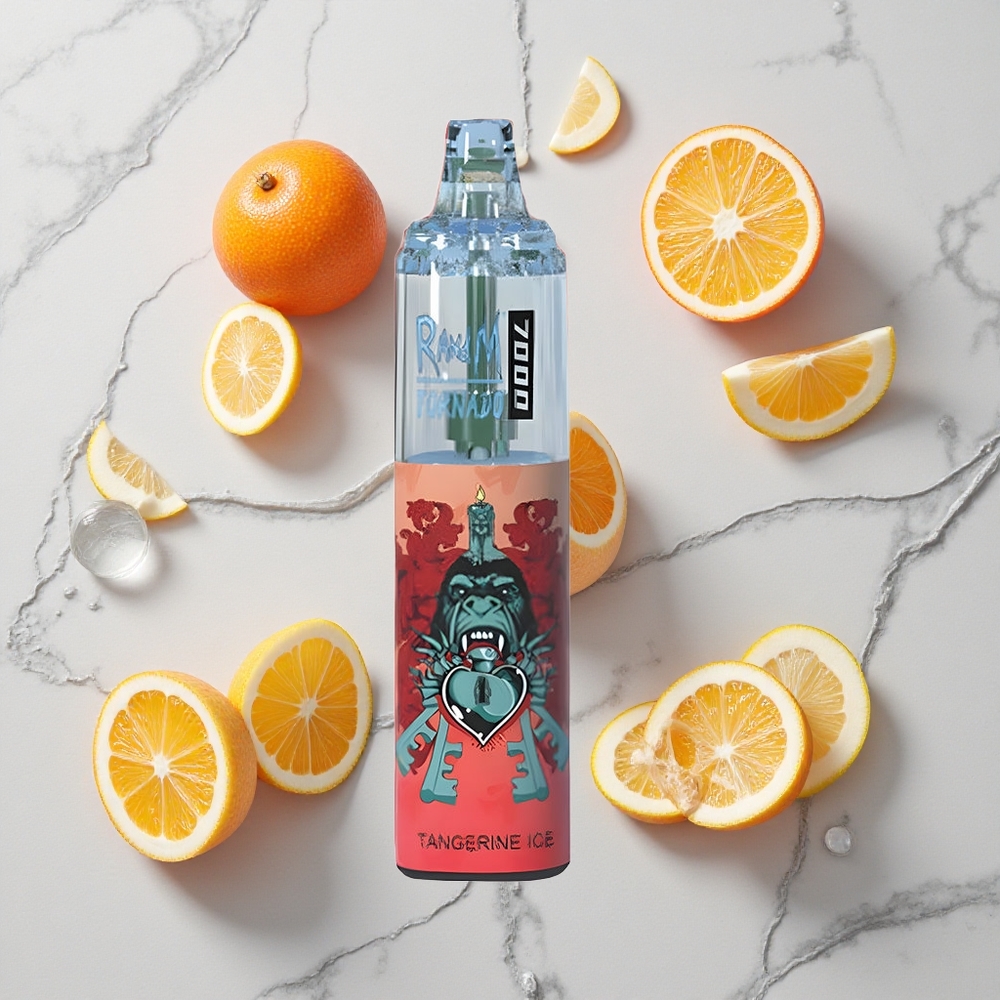 RandM Fumot Tornado 7000 Caladas Mandarina Hielo Dispositivo Vape Desechable 14ML vape wholesale España