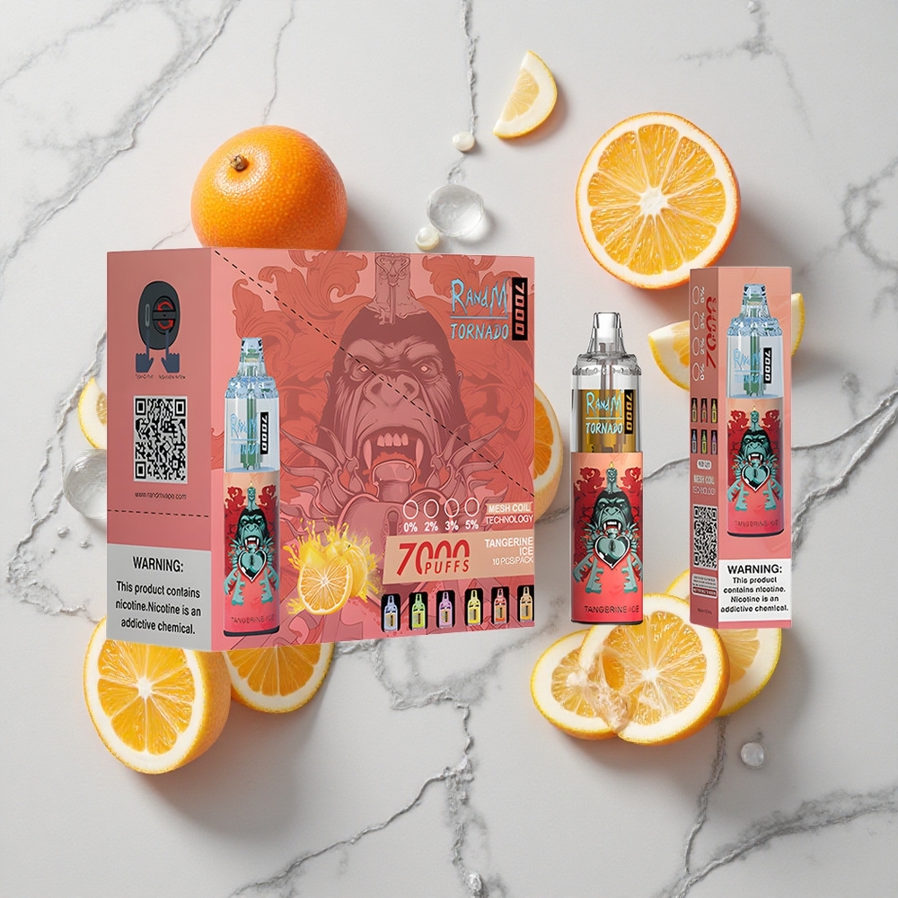 RandM Fumot Tornado 7000 Caladas Mandarina Hielo Dispositivo Vape Desechable 14ML vape wholesale España
