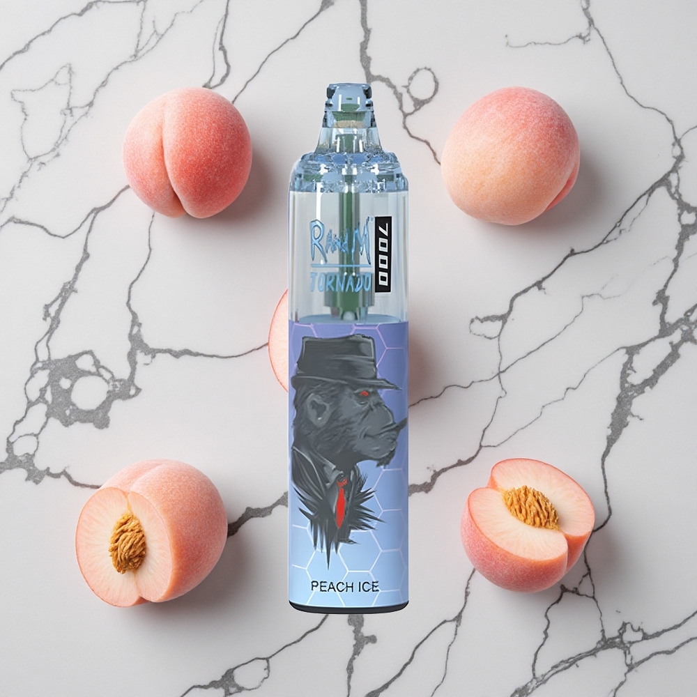 RandM Fumot Tornado 7000 Caladas Melocotón Hielo 14ML E-líquido vape wholesale España