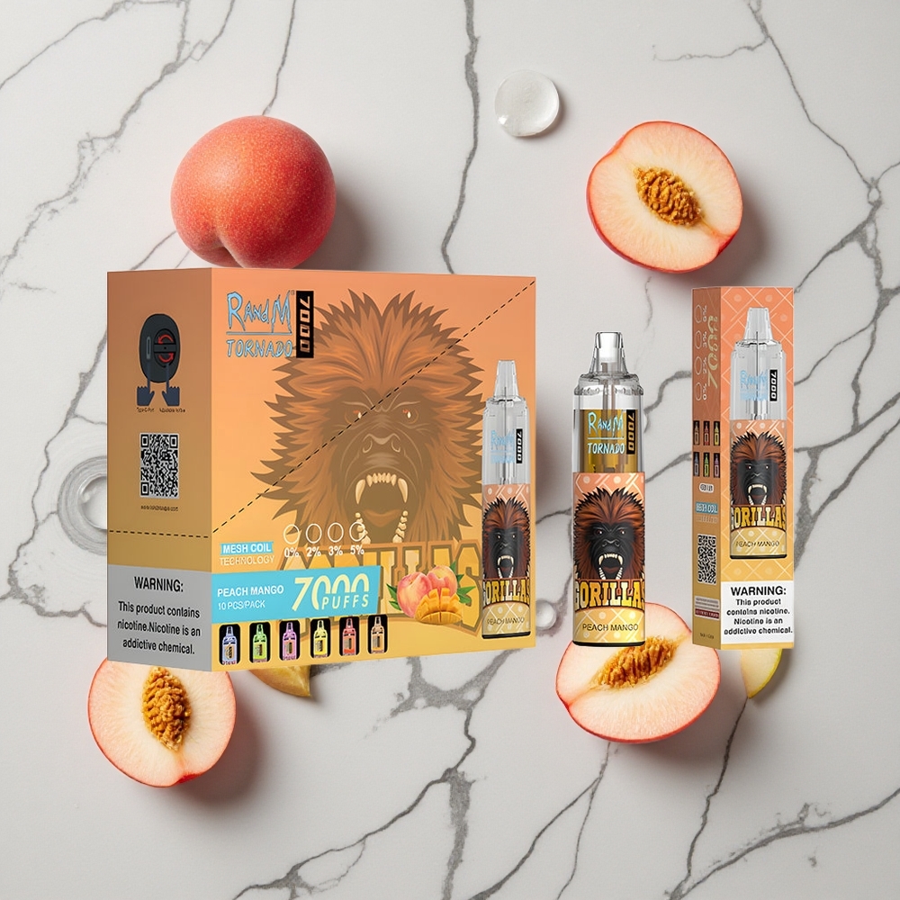 RandM Fumot Tornado 7000 Caladas Melocotón Mango 14 ML E-líquido vape wholesale España