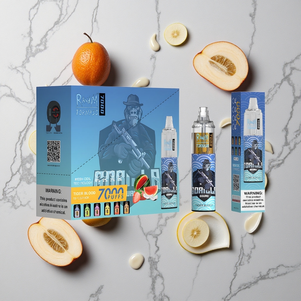 RandM Fumot Tornado 7000 Caladas Sangre de Tigre Vape Desechable 14ML Tipo-C RGB vape wholesale España