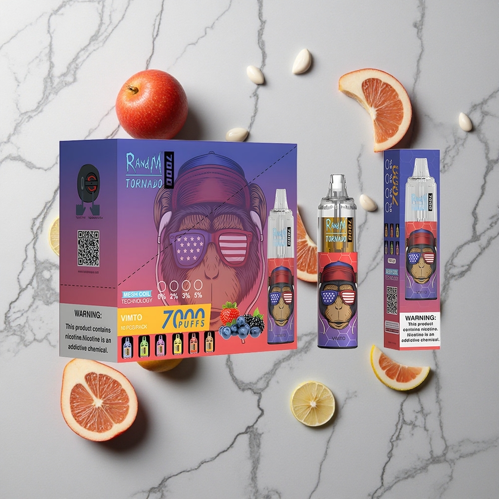 RandM Fumot Tornado 7000 Caladas Vimto Sabor 14 ML E-líquido RGB Light vape wholesale España