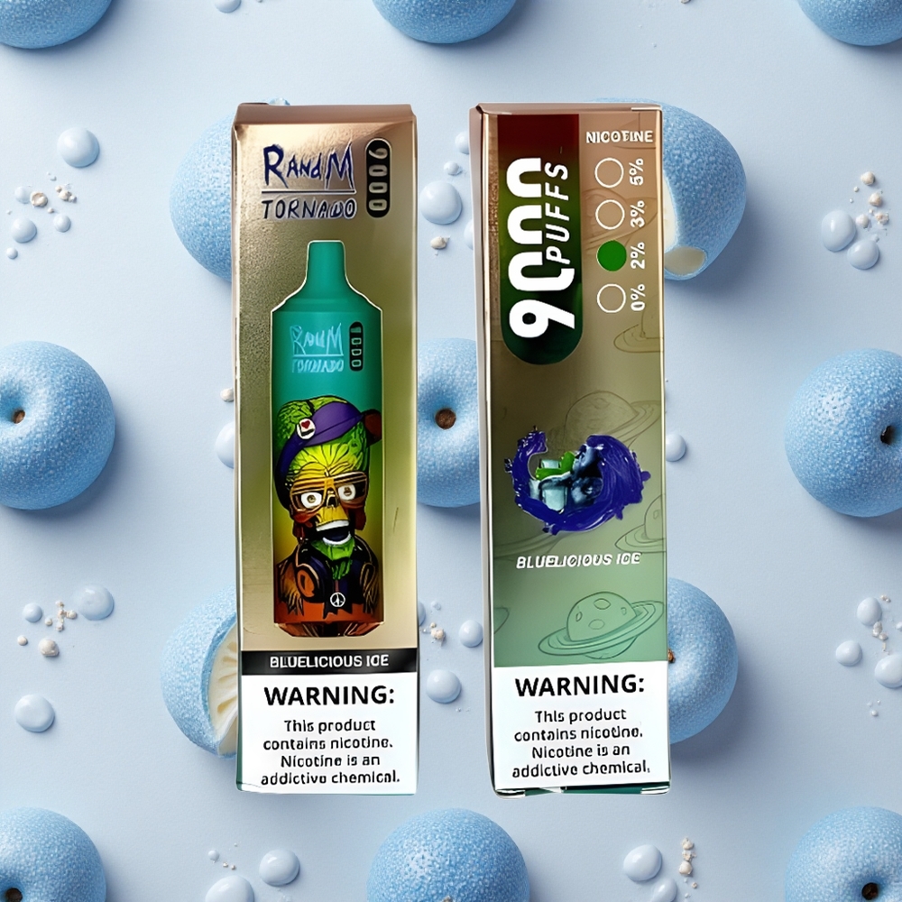 RandM Fumot Tornado 9000 Caladas Bluelicious Hielo 18 mL Pantalla RGB vape wholesale España