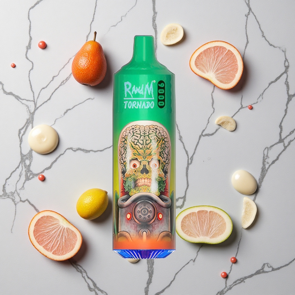 RandM Fumot Tornado 9000 Caladas Caramelo Arcoíris 18 mL Pantalla RGB vape wholesale España