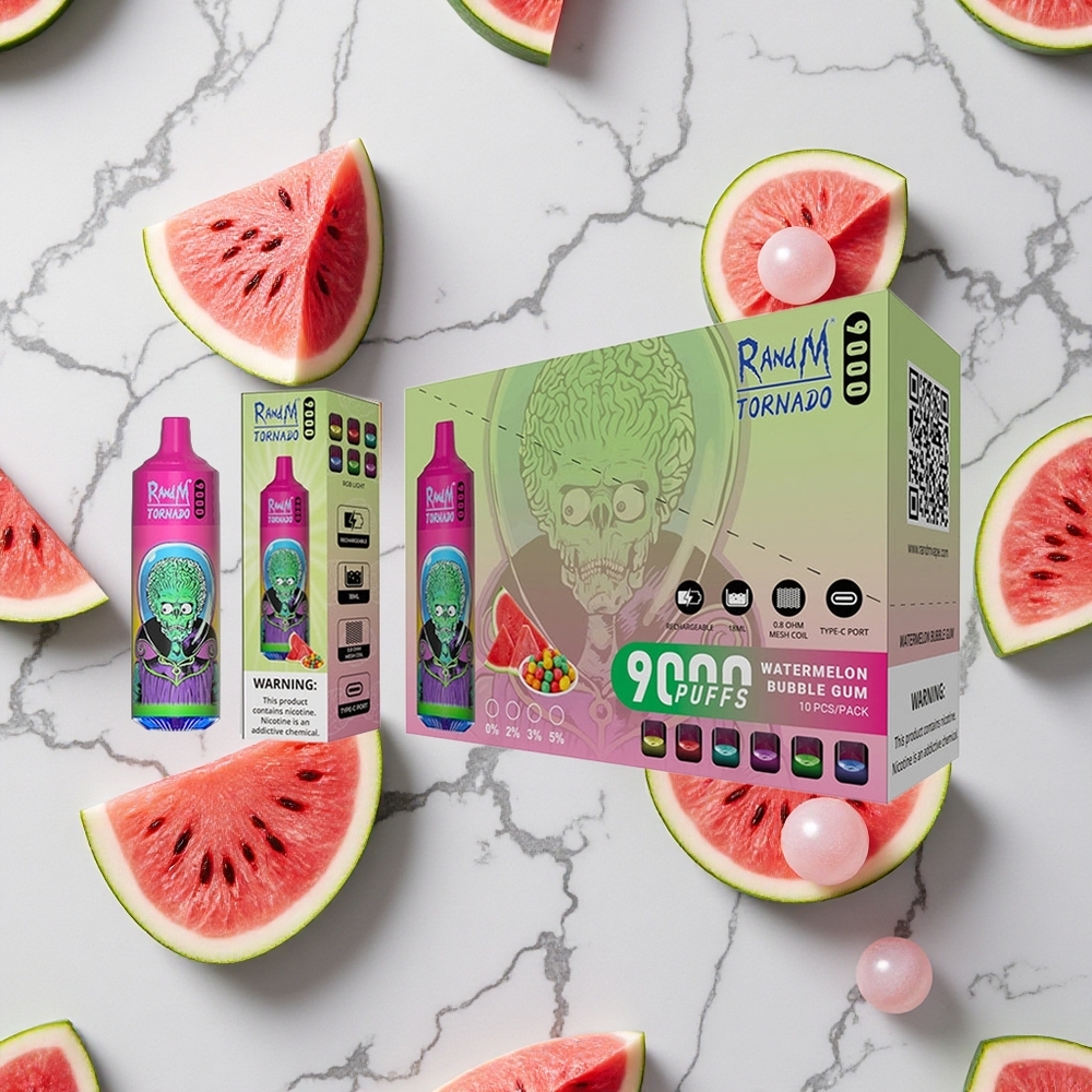 RandM Fumot Tornado 9000 Caladas Chicle Sandía 18 mL Batería Recargable vape wholesale España