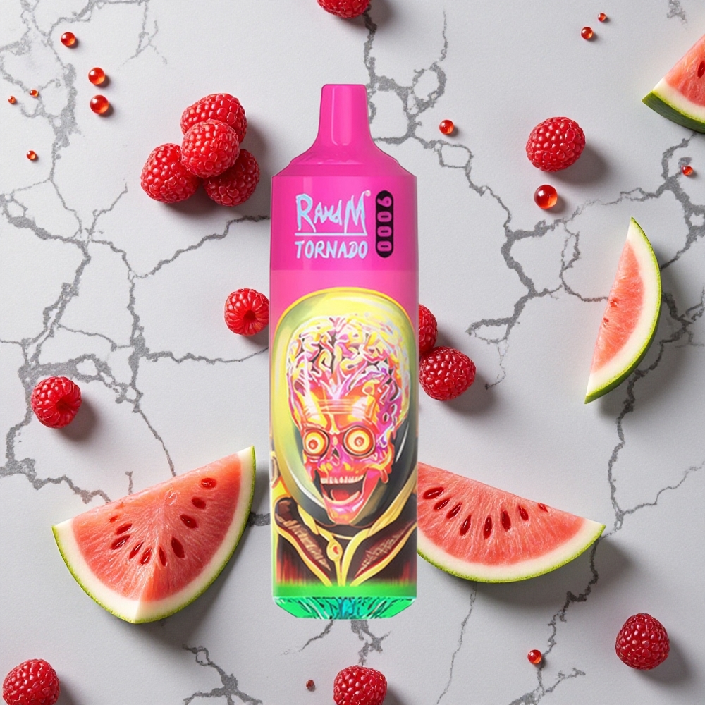 RandM Fumot Tornado 9000 Caladas Frambuesa Sandía Pantalla RGB vape wholesale España
