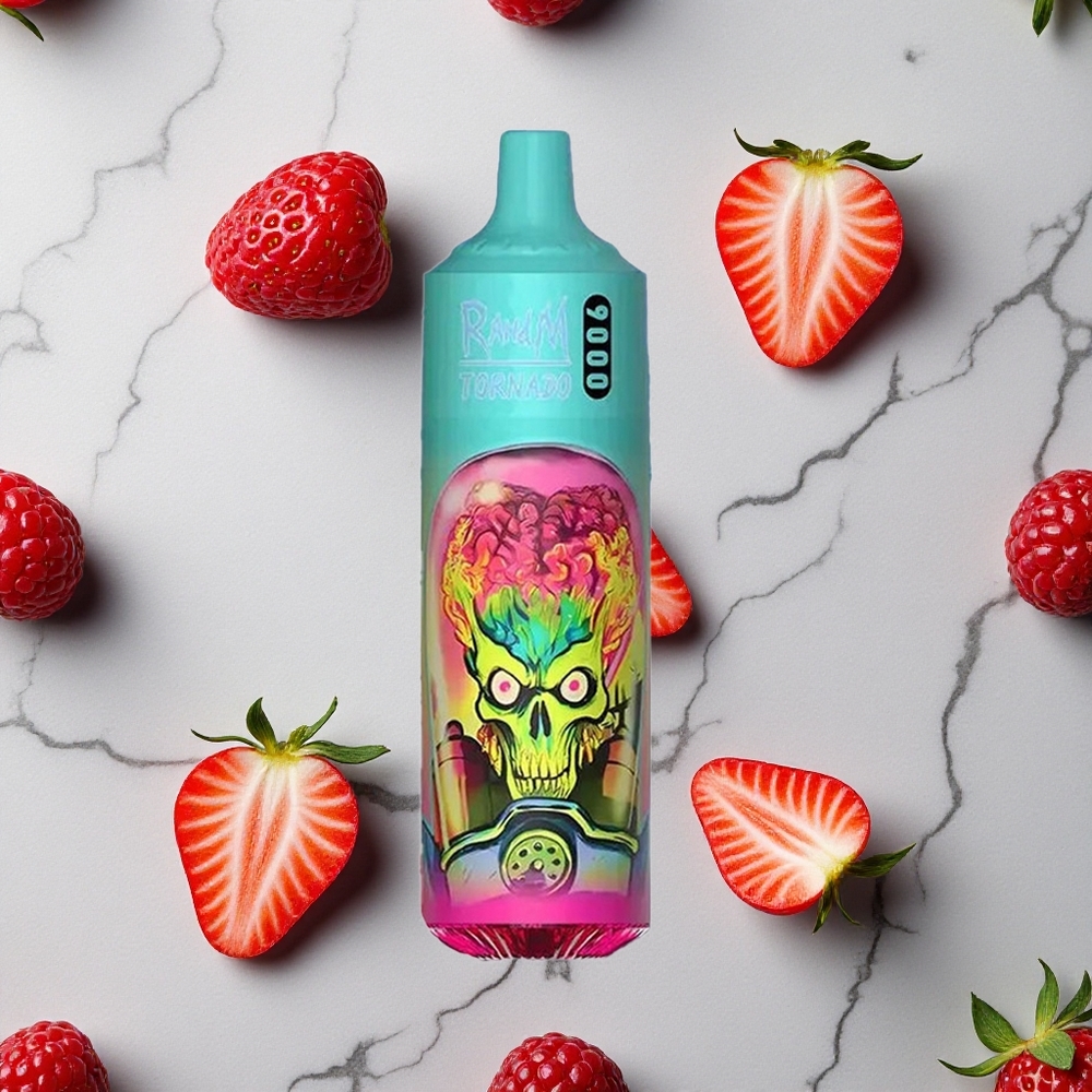 RandM Fumot Tornado 9000 Caladas Fresa Frambuesa 18 mL Pantalla RGB vape wholesale España