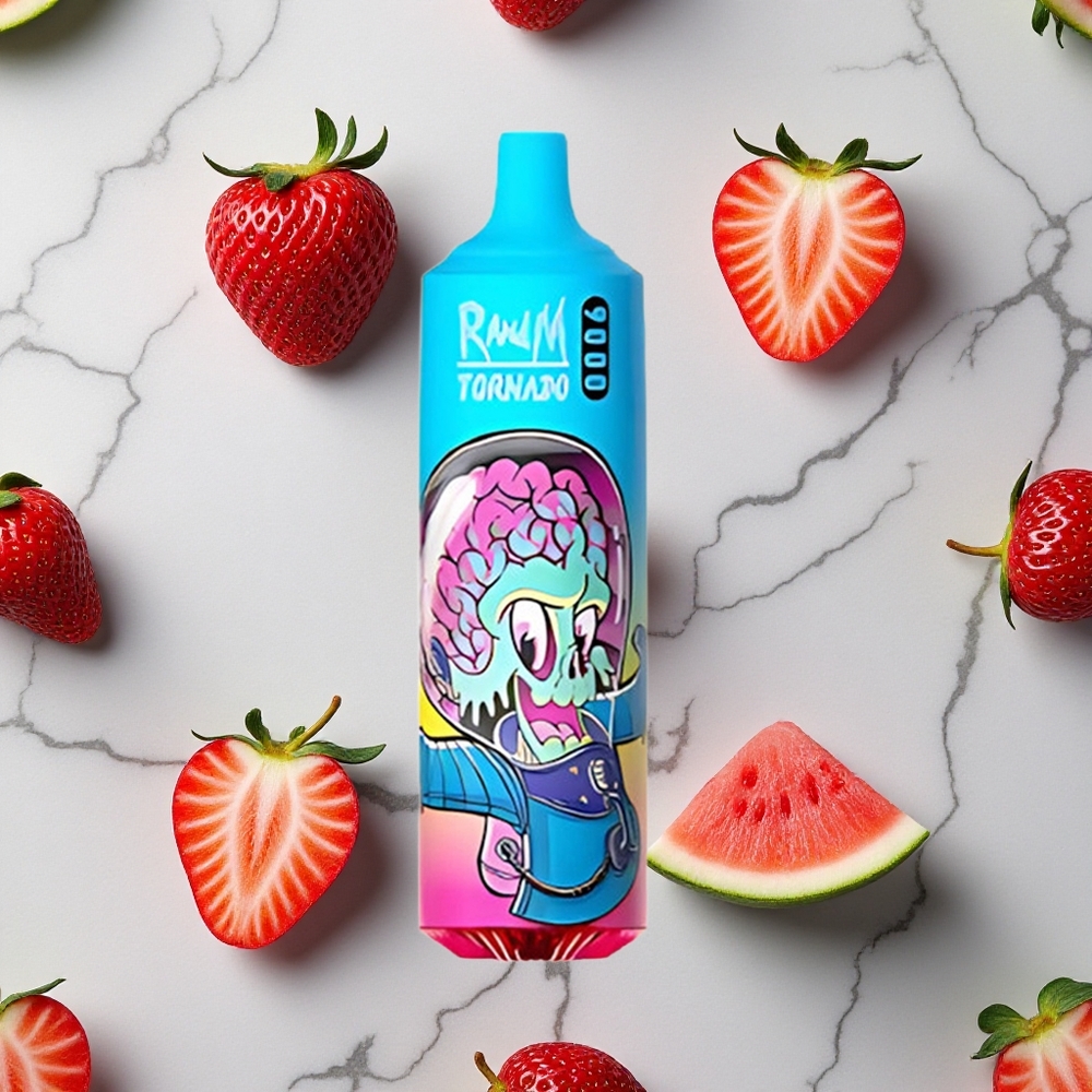 RandM Fumot Tornado 9000 Caladas Fresa Sandía Prime 18 mL Pantalla RGB vape wholesale España