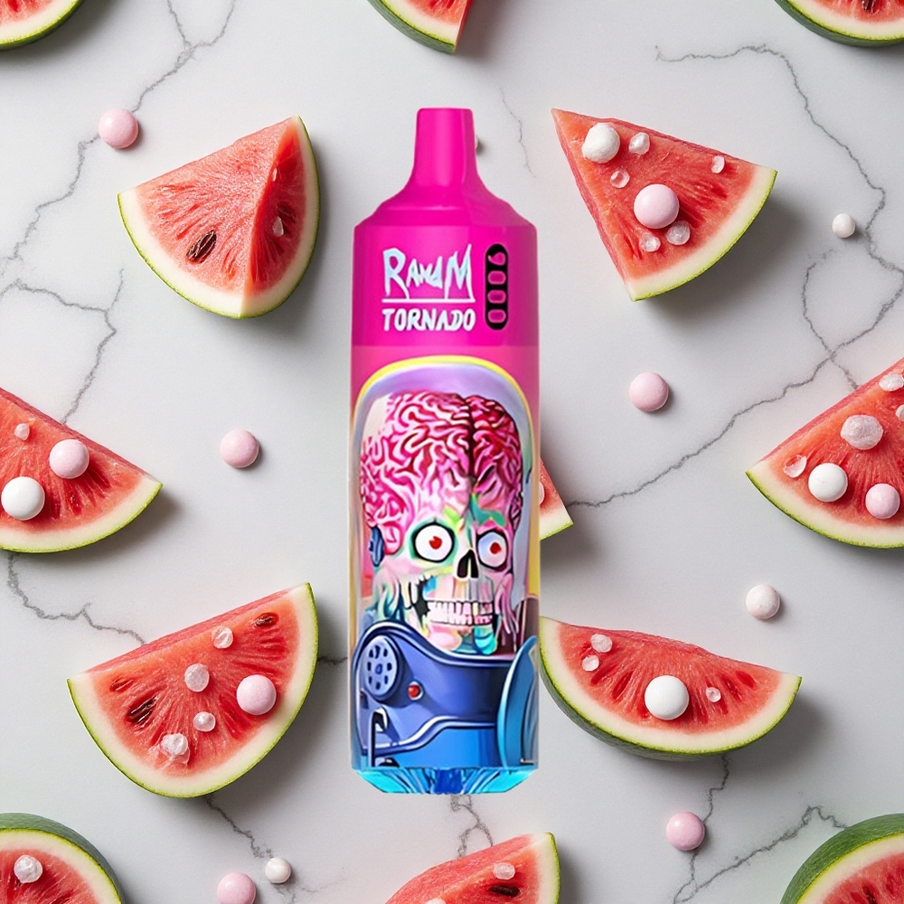 RandM Fumot Tornado 9000 Caladas Sandía Skittles 18 mL Pantalla RGB vape wholesale España