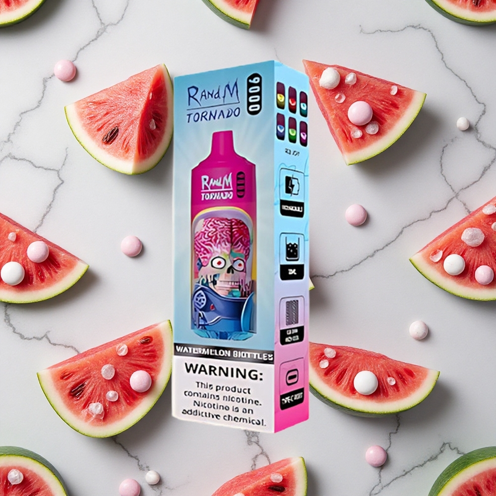 RandM Fumot Tornado 9000 Caladas Sandía Skittles 18 mL Pantalla RGB vape wholesale España