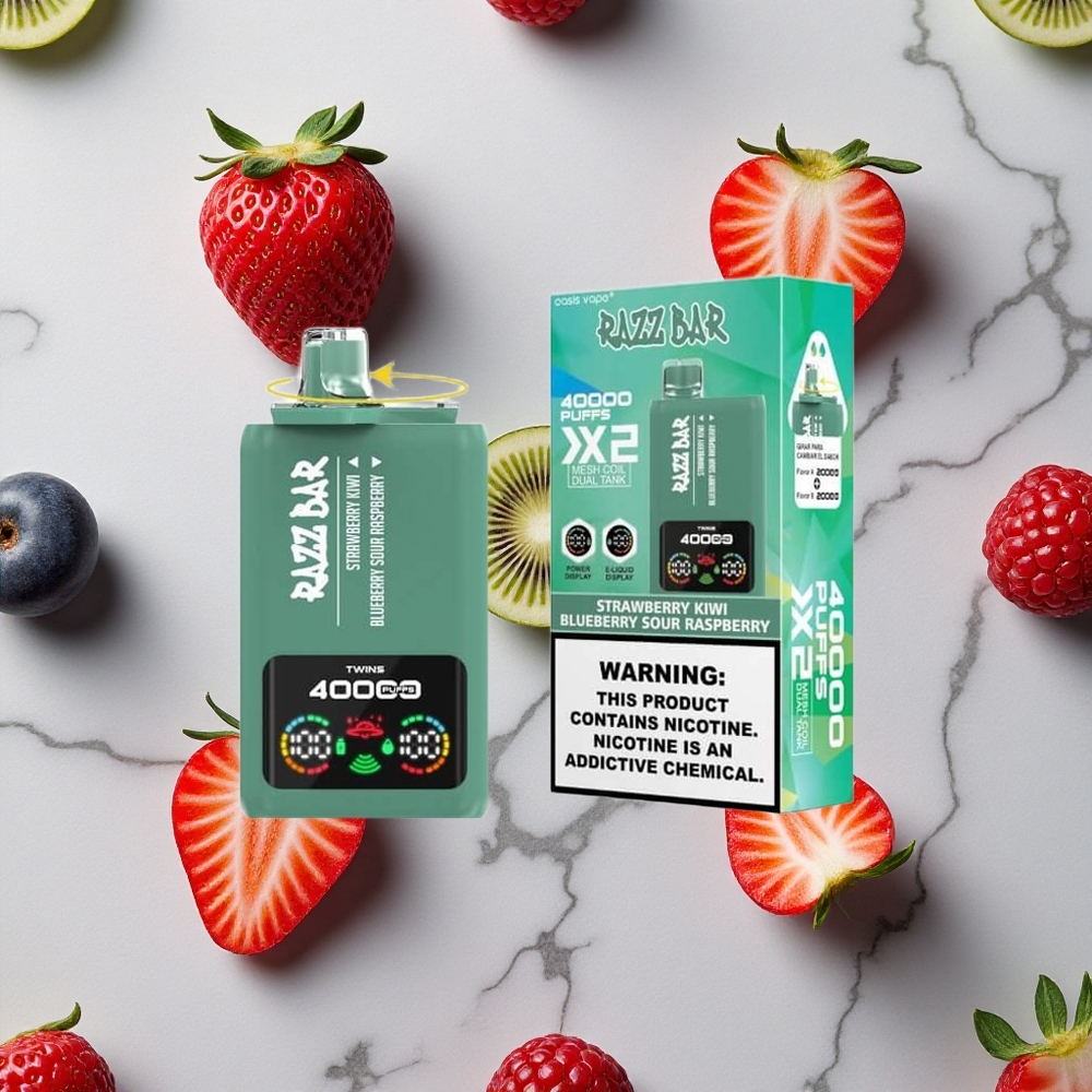 Razz Bar 40000 Caladas Fresa Kiwi/Arándano Frambuesa Ácida Pantalla de Potencia vape wholesale España