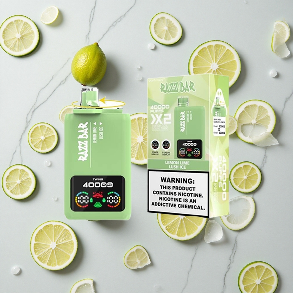 Razz Bar 40000 Caladas Sabores Limón Lima/Hielo Lujoso Pantalla de Potencia vape wholesale España