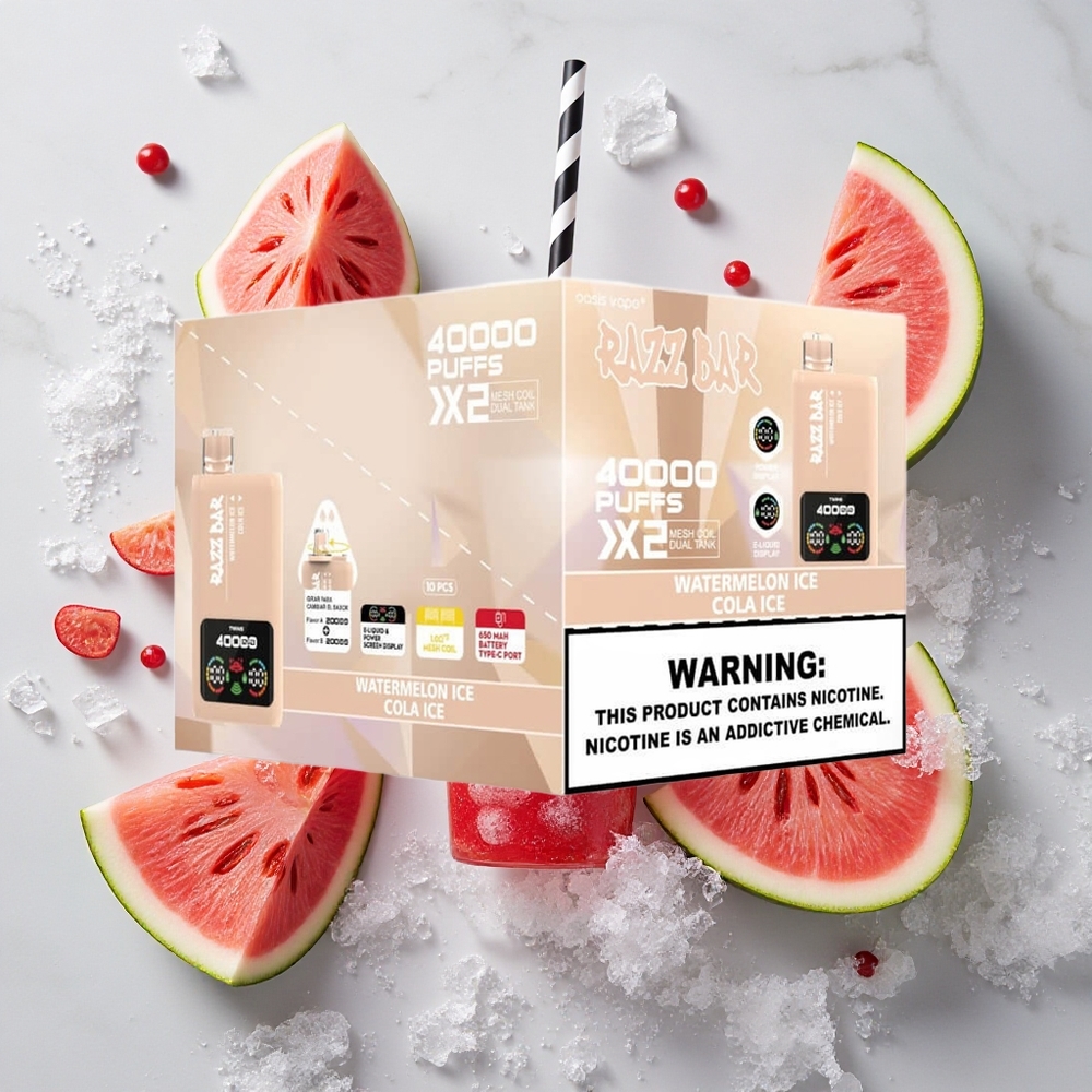 Razz Bar 40000 Caladas Watermelon Ice/Cola Ice Pantalla de Potencia 650 Mah vape wholesale España