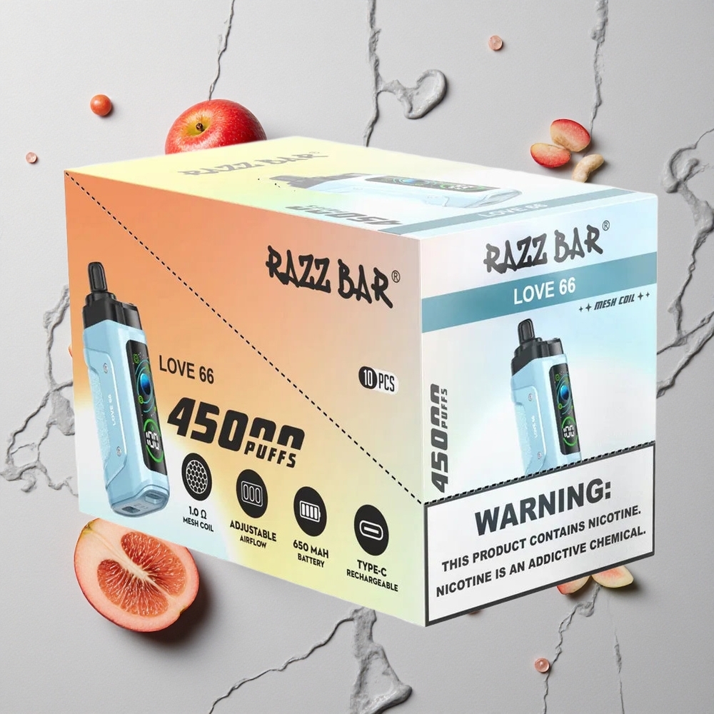 Razz Bar 45000 Caladas Amor 66 Vape Desechable Sabores Combinados 1.0 Ohm Malla Flujo de Aire Ajustable vape wholesale España