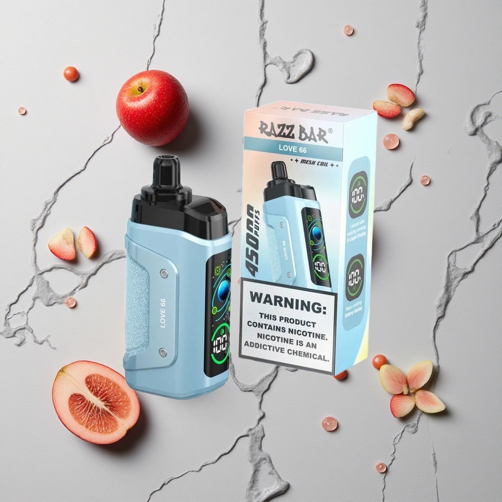 Razz Bar 45000 Caladas Amor 66 Vape Desechable Sabores Combinados 1.0 Ohm Malla Flujo de Aire Ajustable vape wholesale España