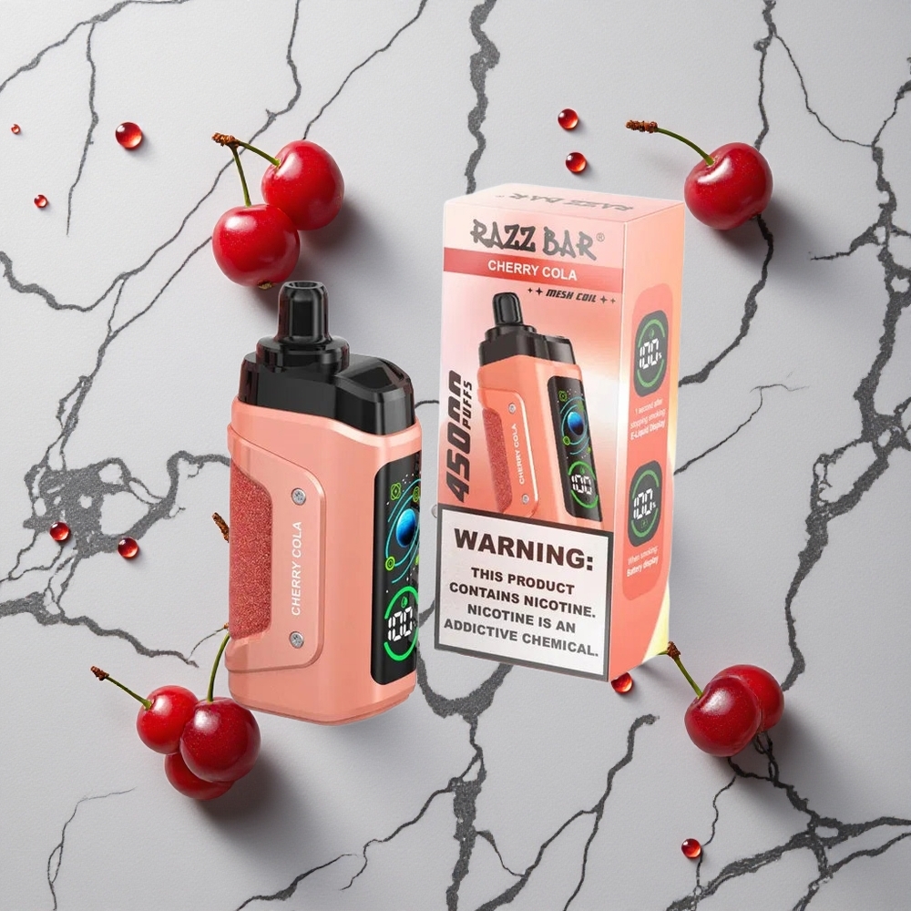 Razz Bar 45000 Caladas Cereza Cola Vape Desechable con Batería Recargable Type-C y Bobina Mesh 1.0 Ohm vape wholesale España