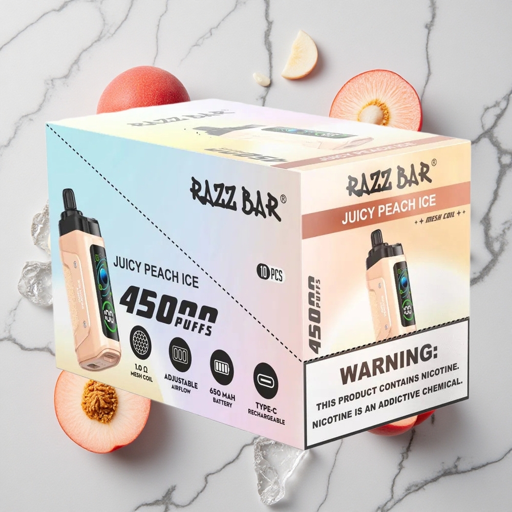 Razz Bar 45000 Caladas Duraznos Jugosos Helado Dispositivo Vapear Tipo-C Recargable vape wholesale España