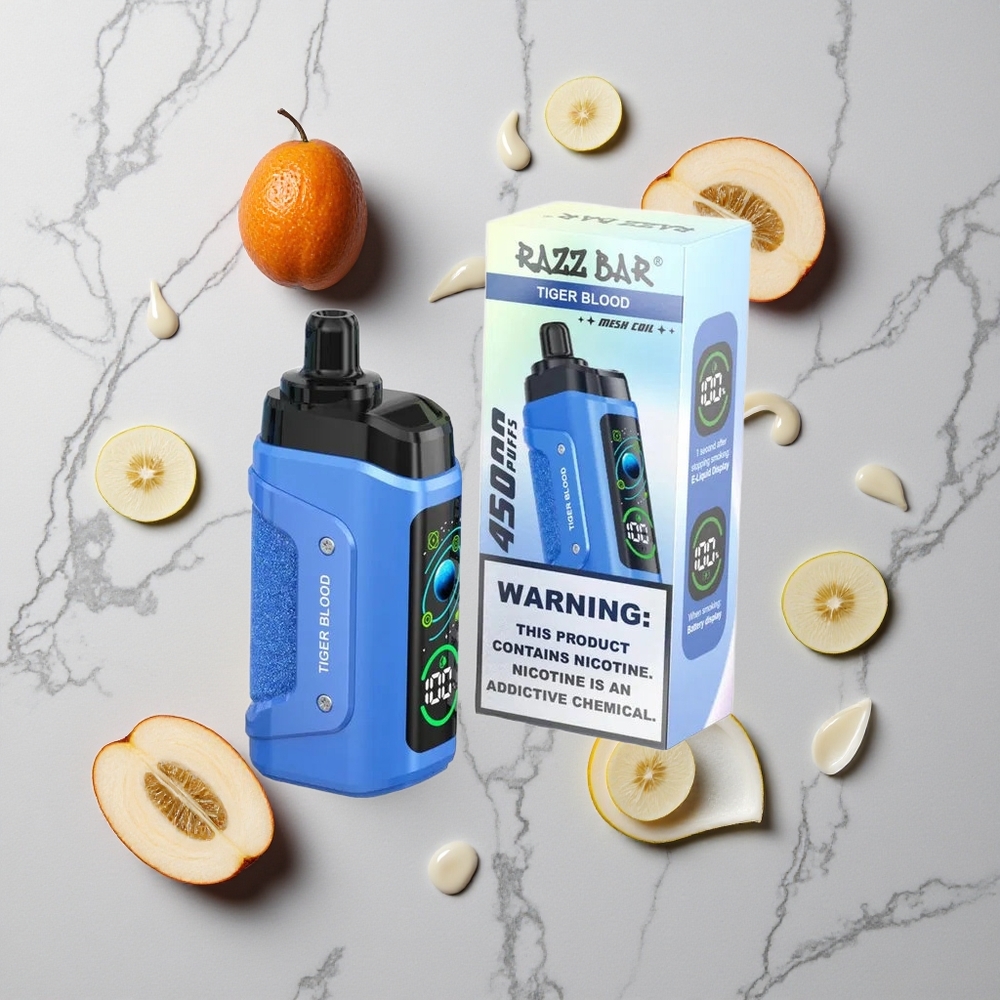 Razz Bar 45000 Caladas Vape Desechable Sangre de Tigre y Frambuesa Tipo-C Recargable vape wholesale España