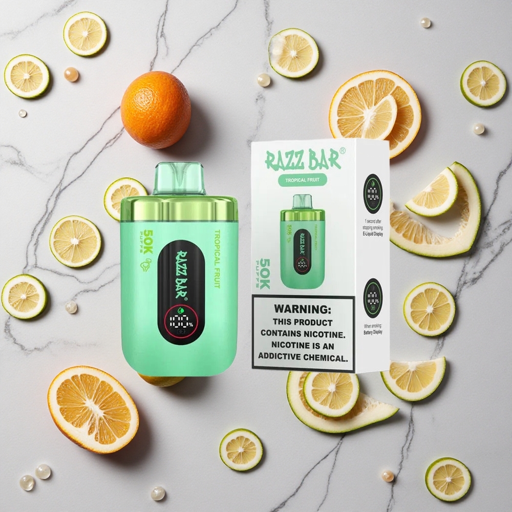 Razz Bar 50K Caladas Tropical Fruta Vape Desechable Tipo-C Recargable vape wholesale España