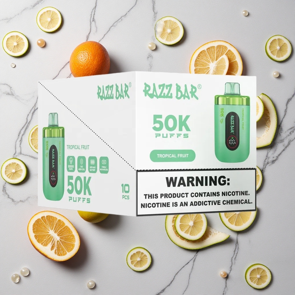 Razz Bar 50K Caladas Tropical Fruta Vape Desechable Tipo-C Recargable vape wholesale España