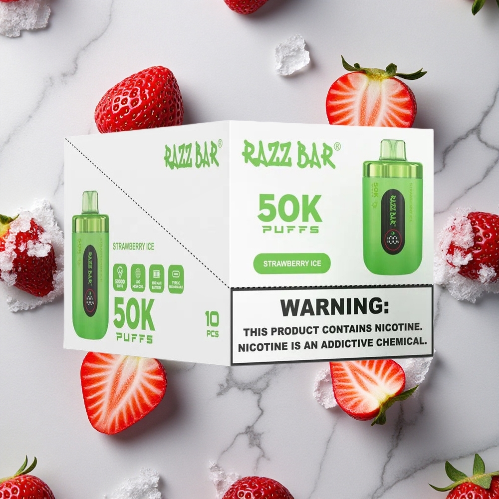 Razz Bar 50K Caladas Vape Desechable Fresa Hielo 50000 Caladas Recargable Tipo-C vape wholesale España